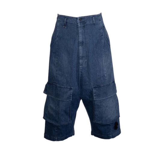 Baggy Cargo Denim Shorts mit großen Taschen – Blau Hose