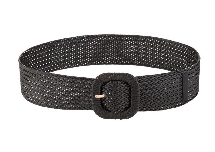 Damen Flechtgürtel – Elastischer Taillengürtel mit runder Schnalle – Gürtel