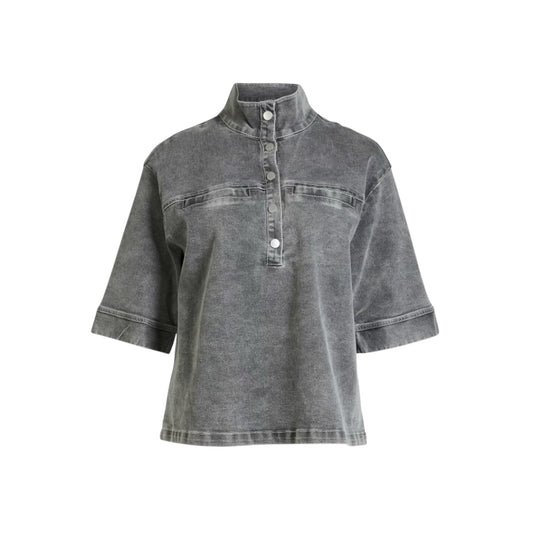 Denim Shirt in Grau - Bluse