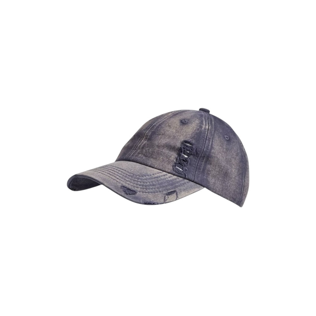 Cap im Vintage-Denim-Look mit Rissen & Stickerei – Kappen